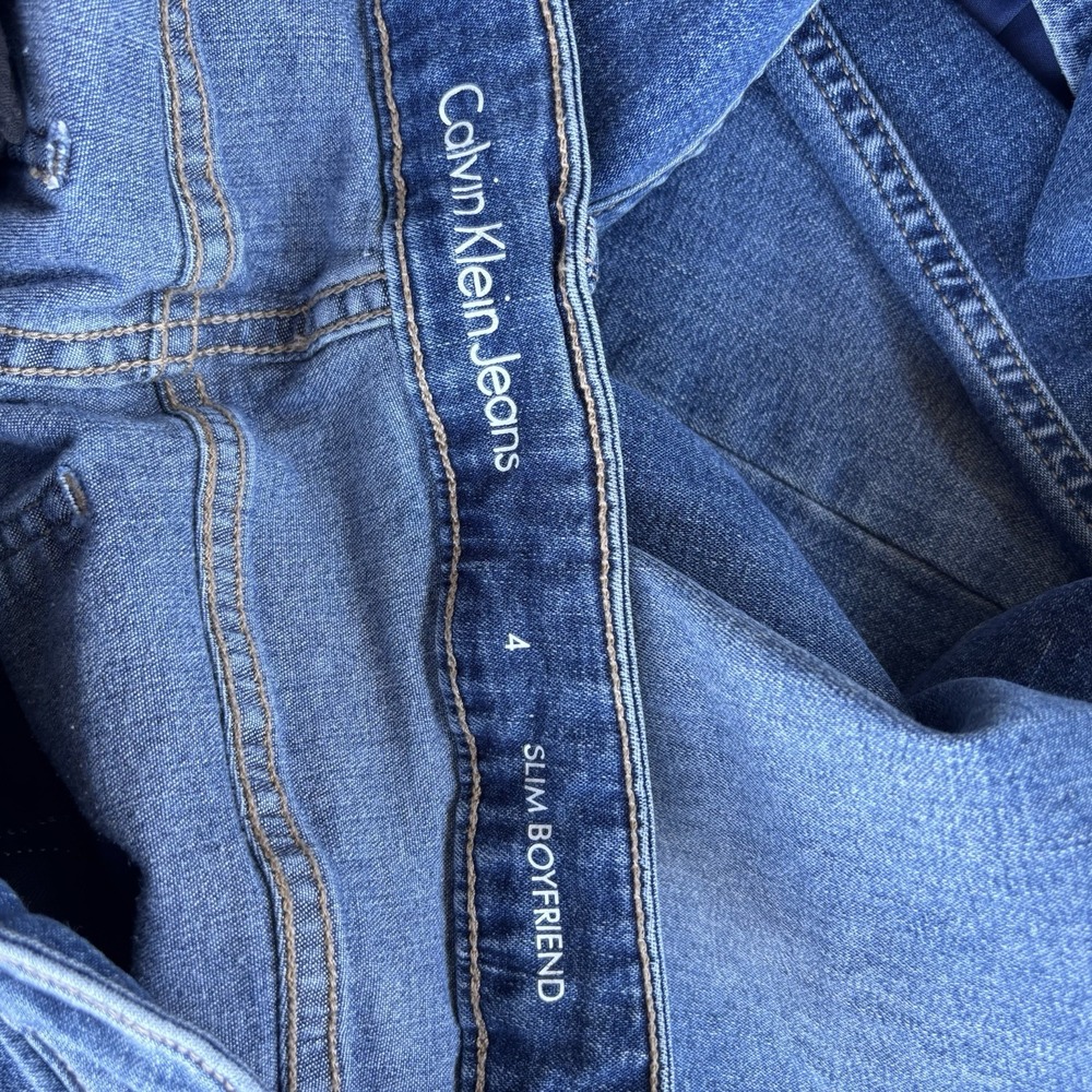 CALVIN KLEIN Jeans Women's Size 4 Blue Slim Boyfriend Denim - Picture 6 of 6